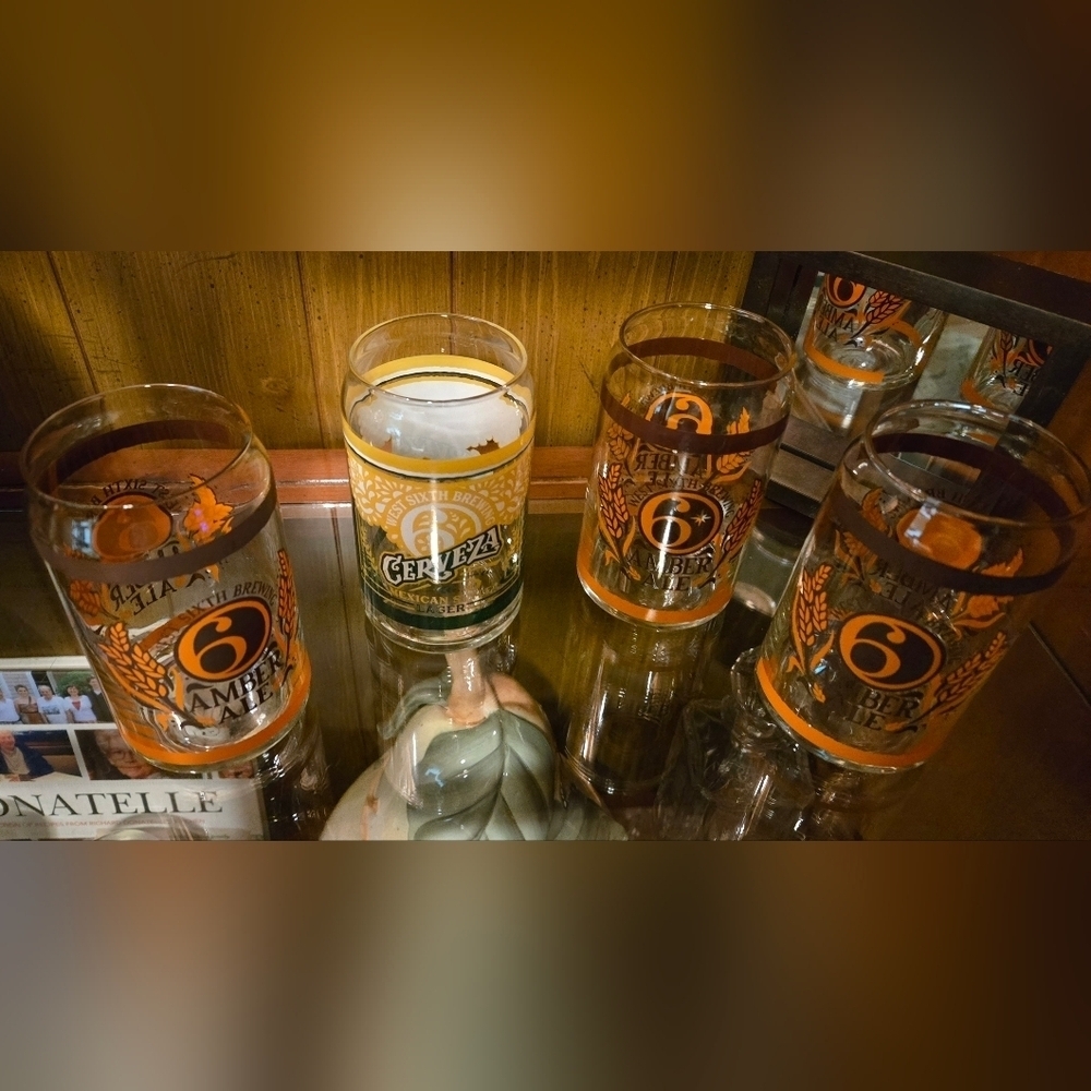 West Sixth Brewing | Amber Ale & Mecican Style Lager Beer Glasses | Set Of 4 - Picture 3 of 15